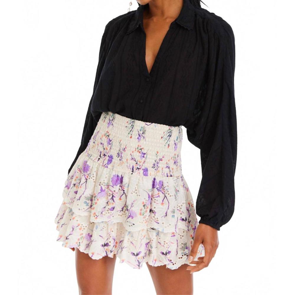NEW ALLISON NEW YORK cleo mini skirt in watercolor floral